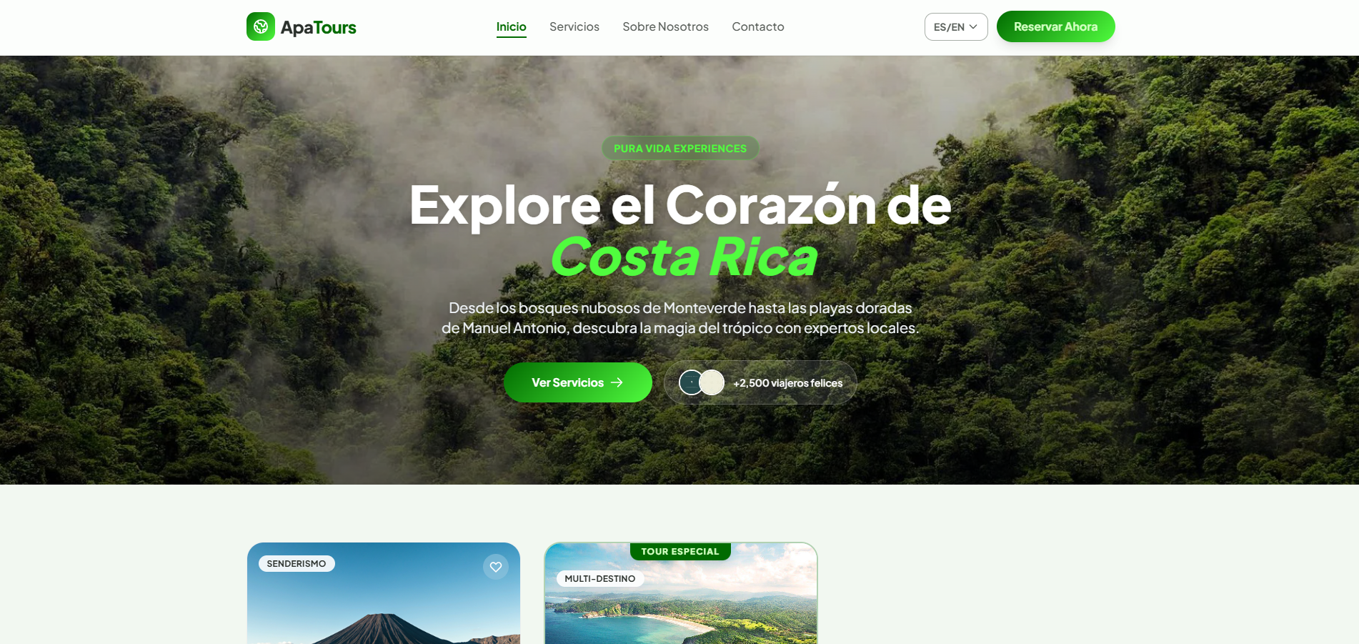 ApaTours - Plataforma de turismo Costa Rica